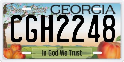 GA license plate CGH2248