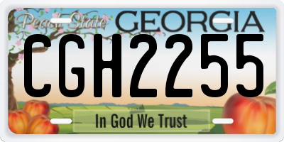GA license plate CGH2255