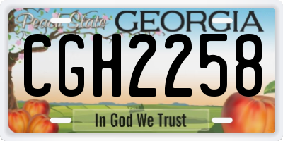 GA license plate CGH2258