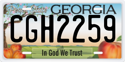 GA license plate CGH2259