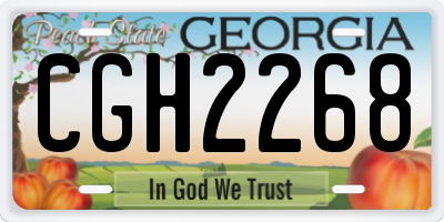 GA license plate CGH2268
