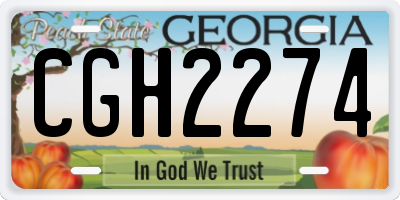 GA license plate CGH2274