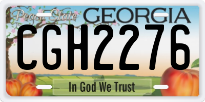 GA license plate CGH2276