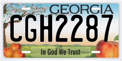 GA license plate CGH2287