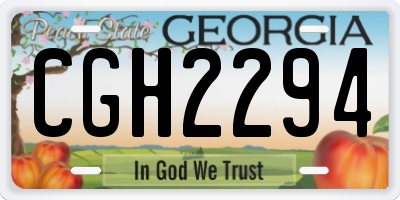 GA license plate CGH2294