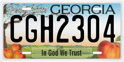 GA license plate CGH2304