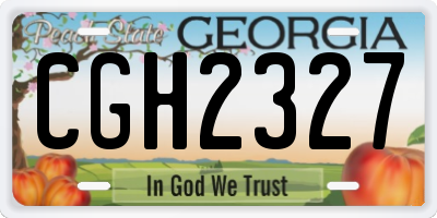 GA license plate CGH2327