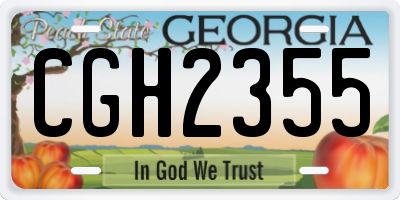 GA license plate CGH2355