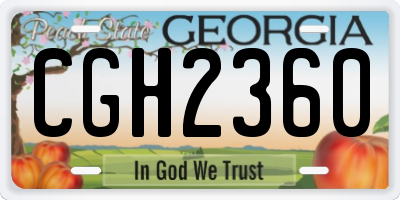 GA license plate CGH2360