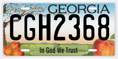GA license plate CGH2368