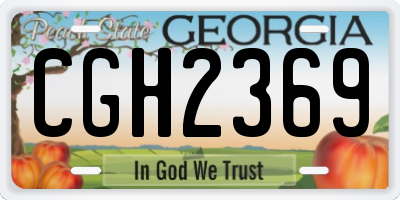 GA license plate CGH2369