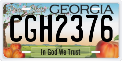 GA license plate CGH2376
