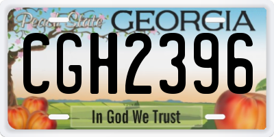 GA license plate CGH2396
