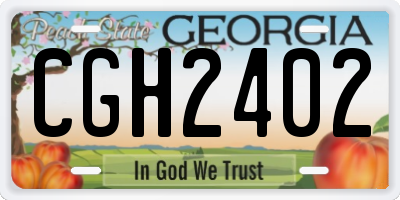 GA license plate CGH2402