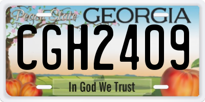 GA license plate CGH2409