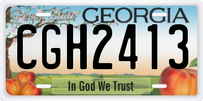 GA license plate CGH2413