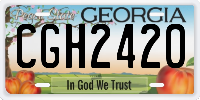 GA license plate CGH2420