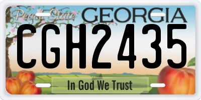 GA license plate CGH2435