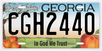 GA license plate CGH2440