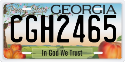 GA license plate CGH2465