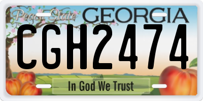 GA license plate CGH2474