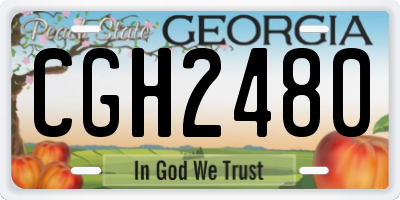 GA license plate CGH2480