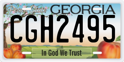 GA license plate CGH2495