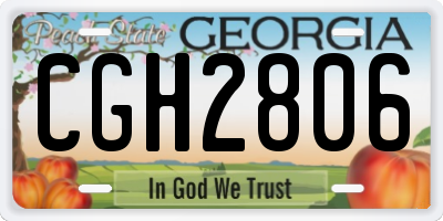 GA license plate CGH2806