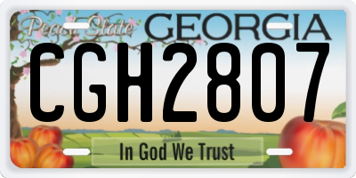 GA license plate CGH2807