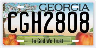 GA license plate CGH2808