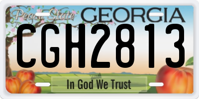 GA license plate CGH2813