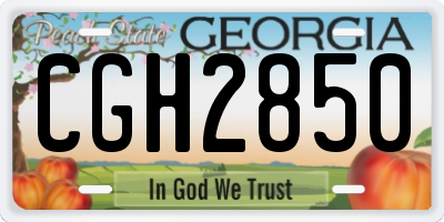 GA license plate CGH2850