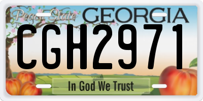 GA license plate CGH2971