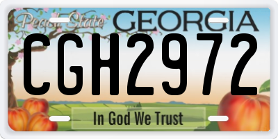 GA license plate CGH2972