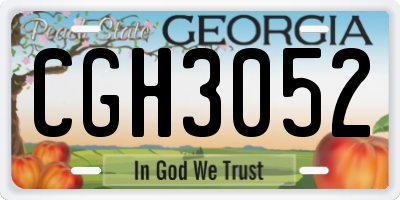 GA license plate CGH3052