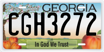 GA license plate CGH3272