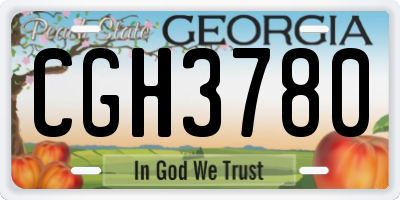 GA license plate CGH3780