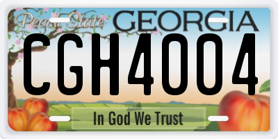 GA license plate CGH4004