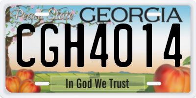 GA license plate CGH4014