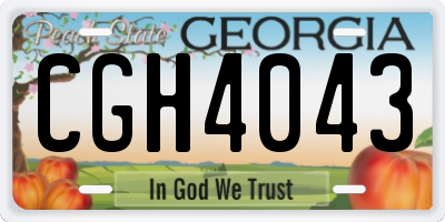 GA license plate CGH4043