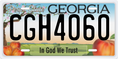 GA license plate CGH4060