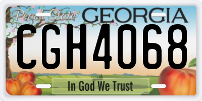 GA license plate CGH4068