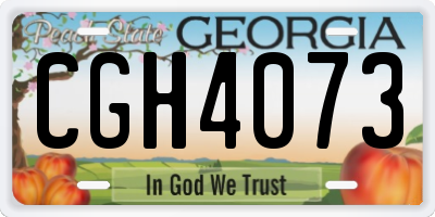 GA license plate CGH4073