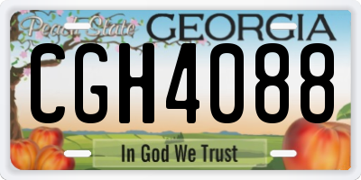 GA license plate CGH4088