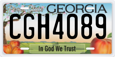GA license plate CGH4089