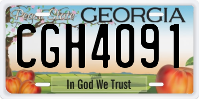 GA license plate CGH4091