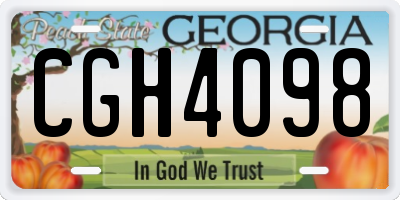 GA license plate CGH4098
