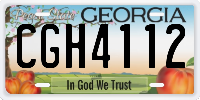 GA license plate CGH4112