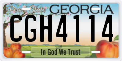 GA license plate CGH4114