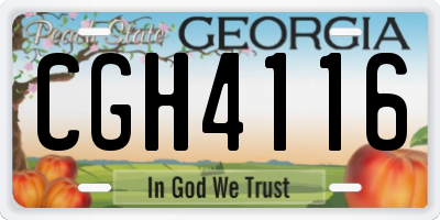 GA license plate CGH4116
